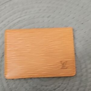 Epi Leather Louis Vuitton Brown Leather Card Holder